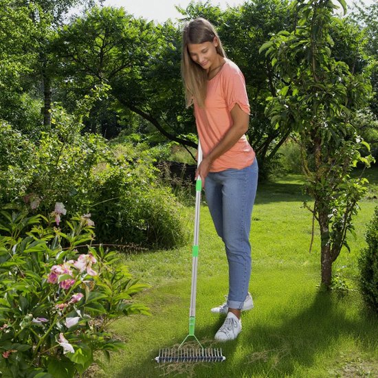 Hark - Multihark - Bladharken - Tuinhark - Voor Tuin & Grondonderhoud - Groen van Merkloos	 — afbeelding 4