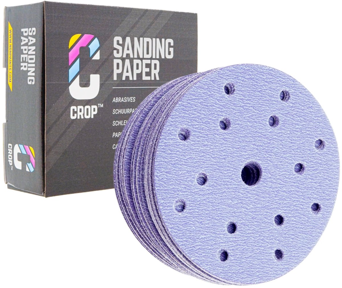 CROP Purple Ceramic Schuurschijf 150mm korrel 120 - 50 stuks