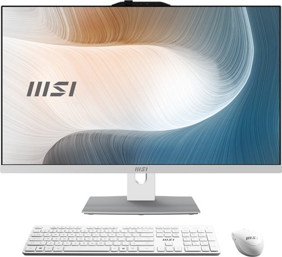 MSI Modern AM272P 1M-846EU Intel Core 7 150U 68,6 cm (27") 1920 x 1080 Pixels Alles-in-één-pc 16 GB DDR5-SDRAM 1 TB SSD Windows 11 Pro Wi-Fi 6E (802.11ax) Zwart - MSI - Hoofdafbeelding
