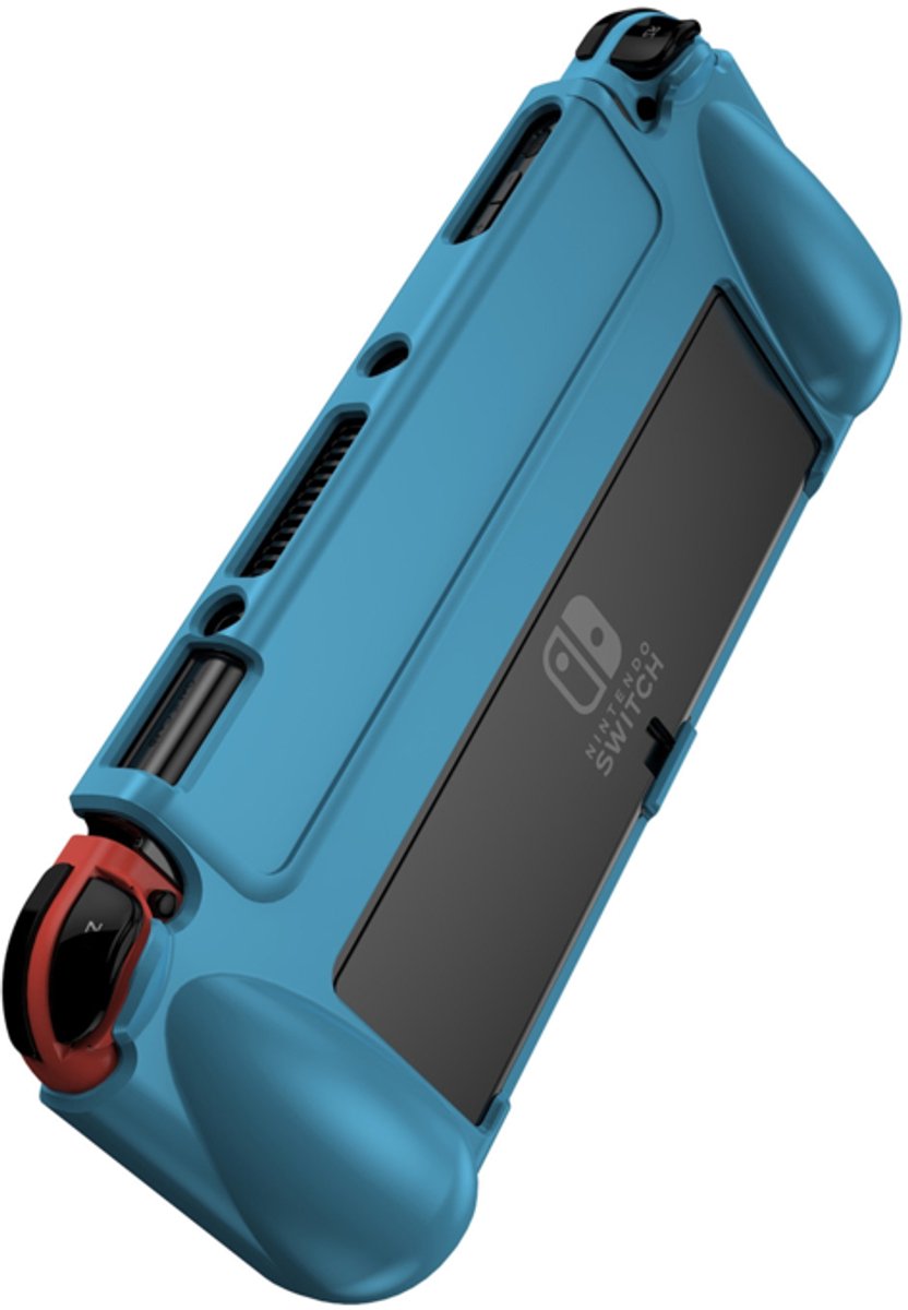 TPU - Grip Bescherm Hoes Cover geschikt voor Nintendo Switch OLED - Blauw