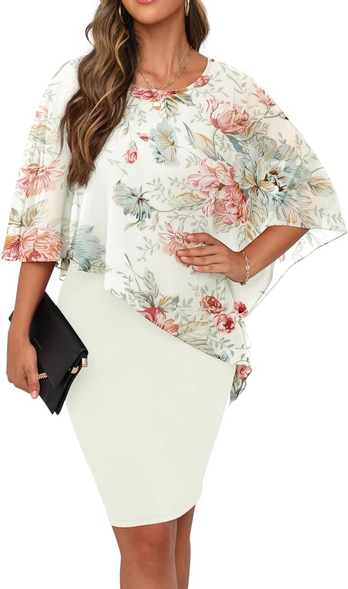 Elegante Zomerjurk met Wijde Mouwen en Ronde Hals voor Dames