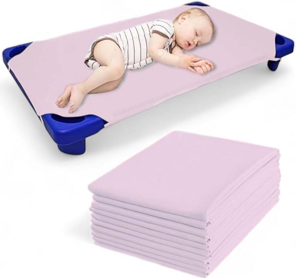 6-delige Set Jersey Hoeslakens Kleuterbed en Peuterbed - Elastisch en Zacht voor Kinderdagverblijf