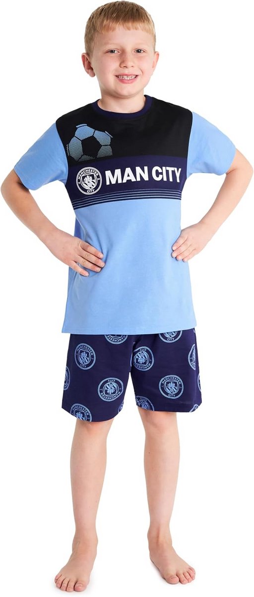 Voetbal Pyjama Jongen Kort Set - T-shirt en Slaapshort - Katoen