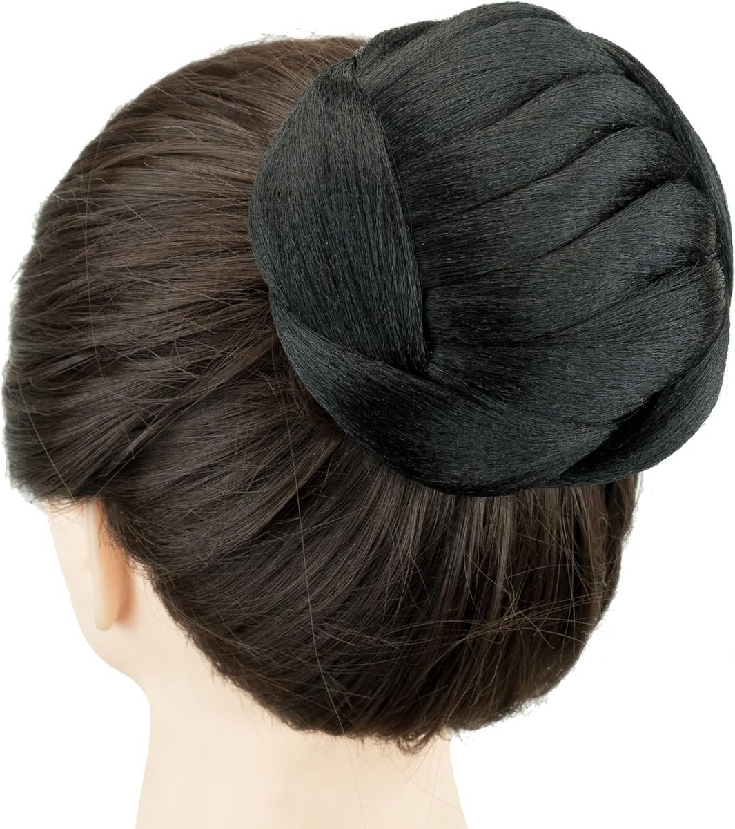 Gevlochten Chignon Haarstuk voor een Strakke Kapsel Donut Stijl