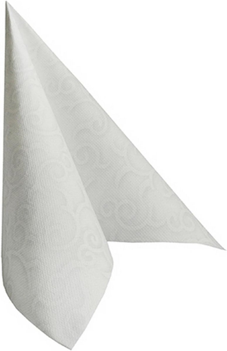 50 Witte Papieren Servetten 40x40 cm 1/4 Vouw Luxe Diner Servetten voor Feestjes