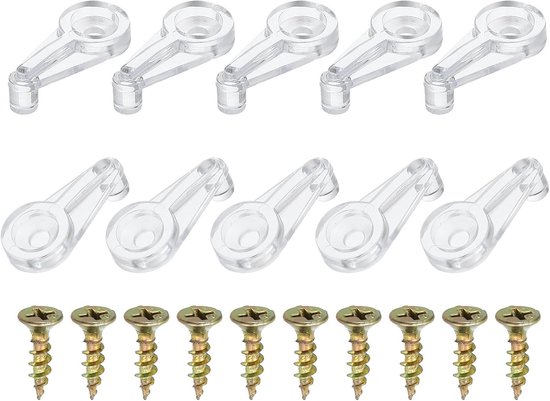 Glas Retaining Clamps - 20 Stuks - Glazen Kast Klemmen - Spiegelhouder