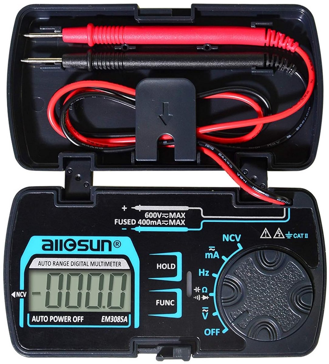 Compacte Digitale Multimeter met Auto Ranging - AC/DC Volt, Amp, Capaciteit & Frequentie