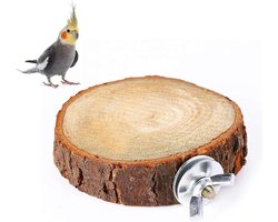 Houten Vogel Speelgoed Platform met Speelplaats voor Papegaaien en Kleinere Huisdieren
