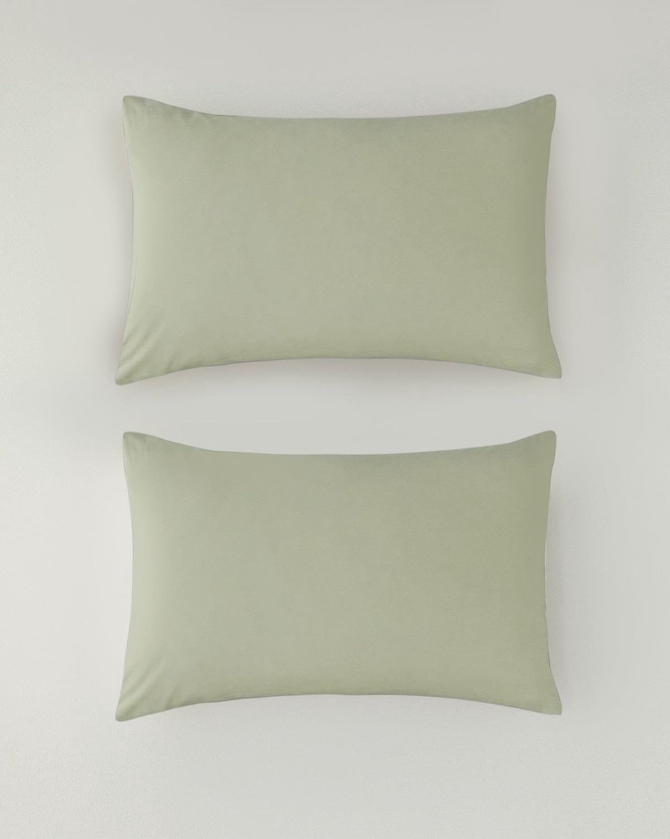 English Home kussensloop - 50x70 cm - Set van 2 stuks - Groen