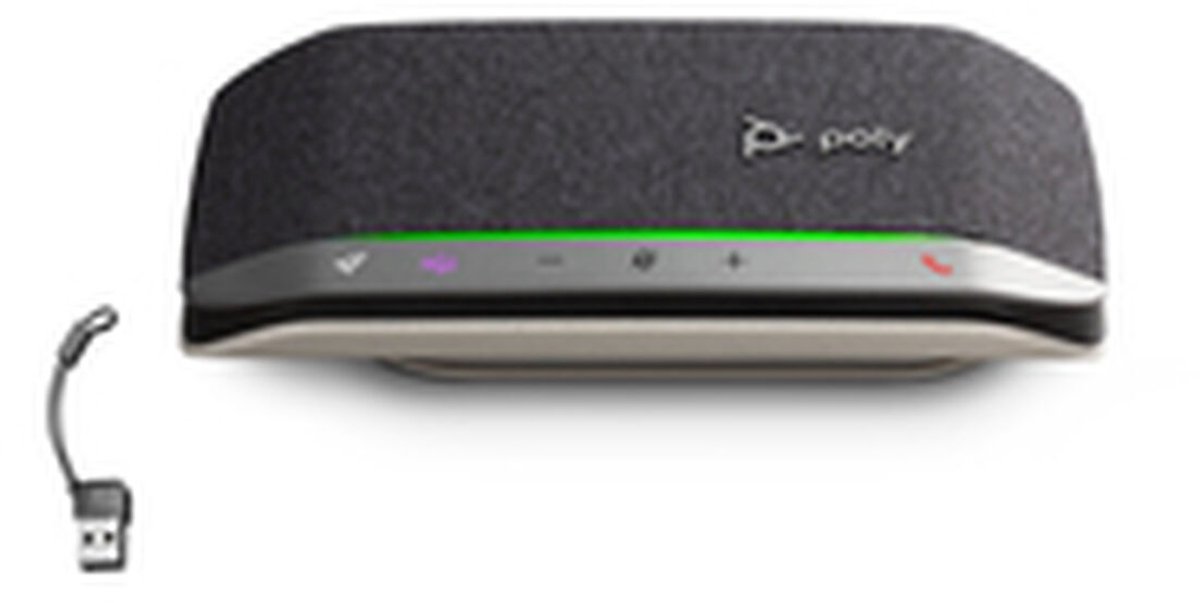 HP Poly Sync 20-M Speakerphone – Draagbare Conference Speaker – Bluetooth & USB-C/USB-A – Gecertificeerd voor Microsoft Teams – 20 uur batterij – Zwart