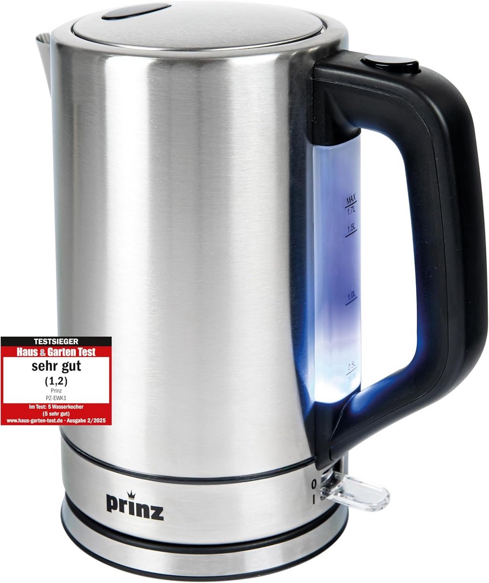 RVS Waterkoker 1.7 Liter - 2200W - Testwinnaar - Met Kalkfilter