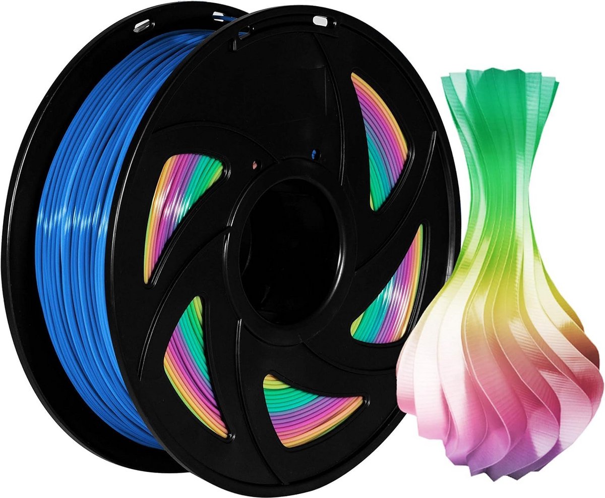 Tweekleurig PLA Filament 1.75mm Regenboog Kleurverloop 1kg voor 3D Printer