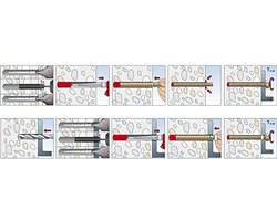 Ankerstang M12 x 210 mm, Verzinkt Staal, Geschikt voor Injectiemortel, 10 Stuks