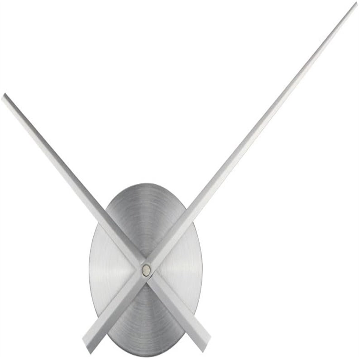 Ynkkvre -Minimalistische Wandklok zonder Cijfers – Geruisloos Quartz Mechanisme – Modern Design – Aluminium Wijzers – DIY Muurdecoratie-zilver