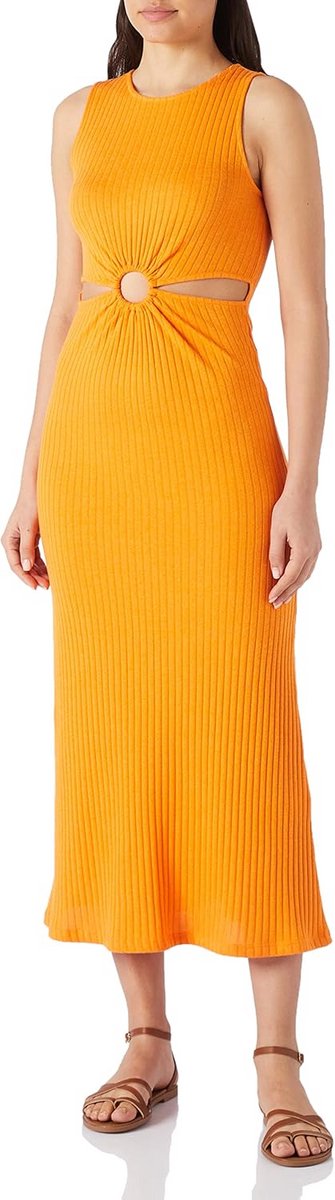 Midi Jurk Dames Mouwloos met Uitgesneden Details