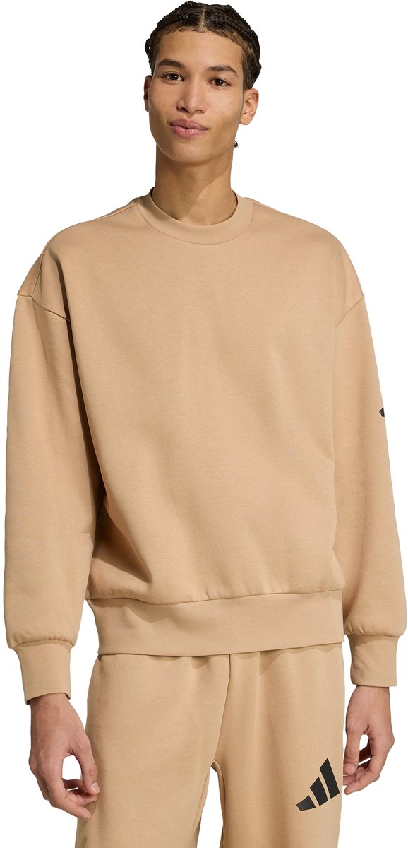 Adidas Sportswear Essentials Loose Fit 3 Bar Logo Sweatshirt Heren Bruin