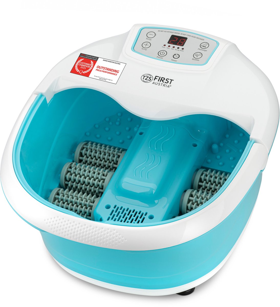 Bol.com TZS First Austria Voetenbad - 450W - Elektrisch Voetbad met Bubbel & infrarood functie - Verwarming Tot 48°C aanbieding