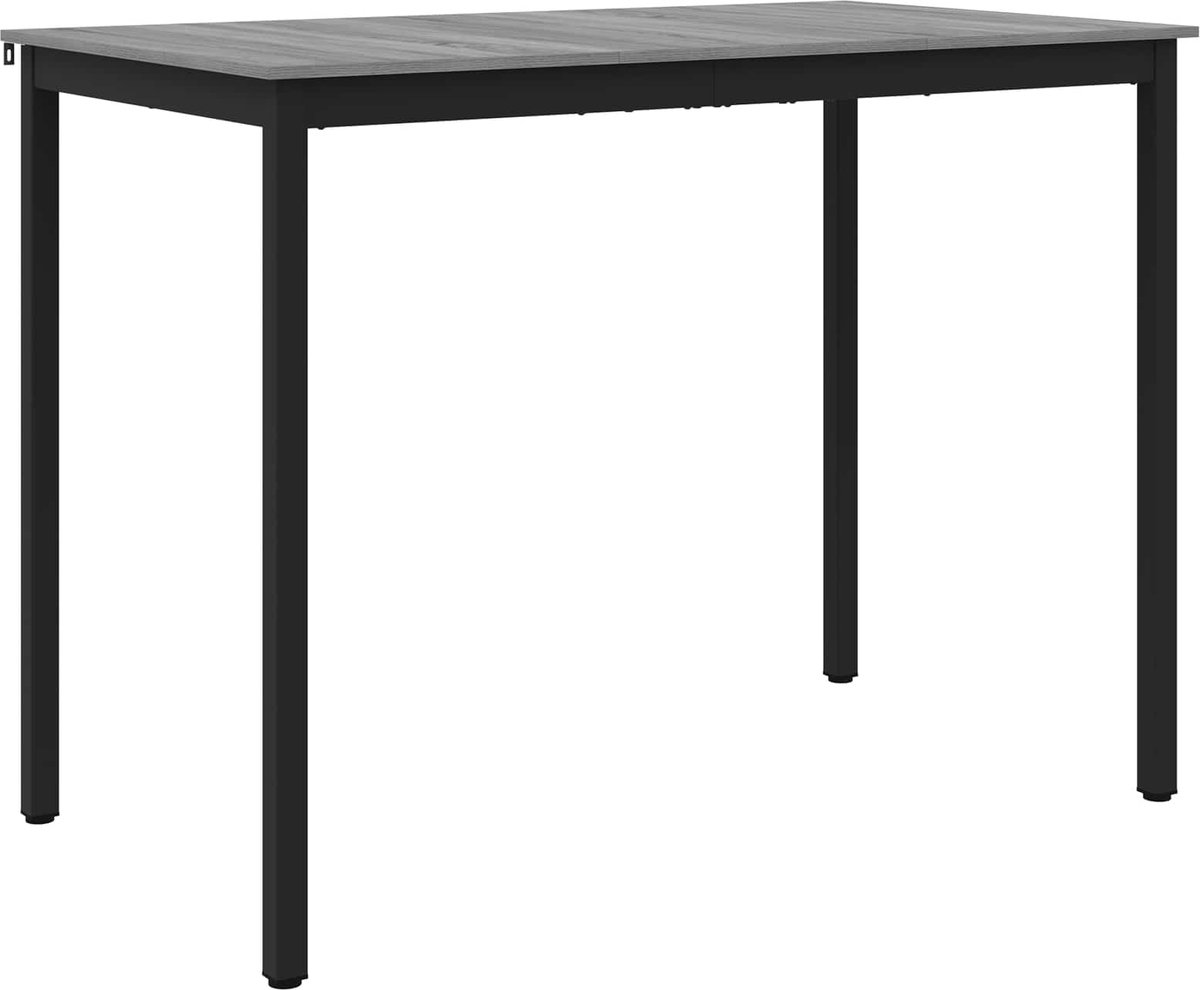 vidaXL Staande - Bartafel - Bewerkt - hout - Rechthoekig Grijs sonoma