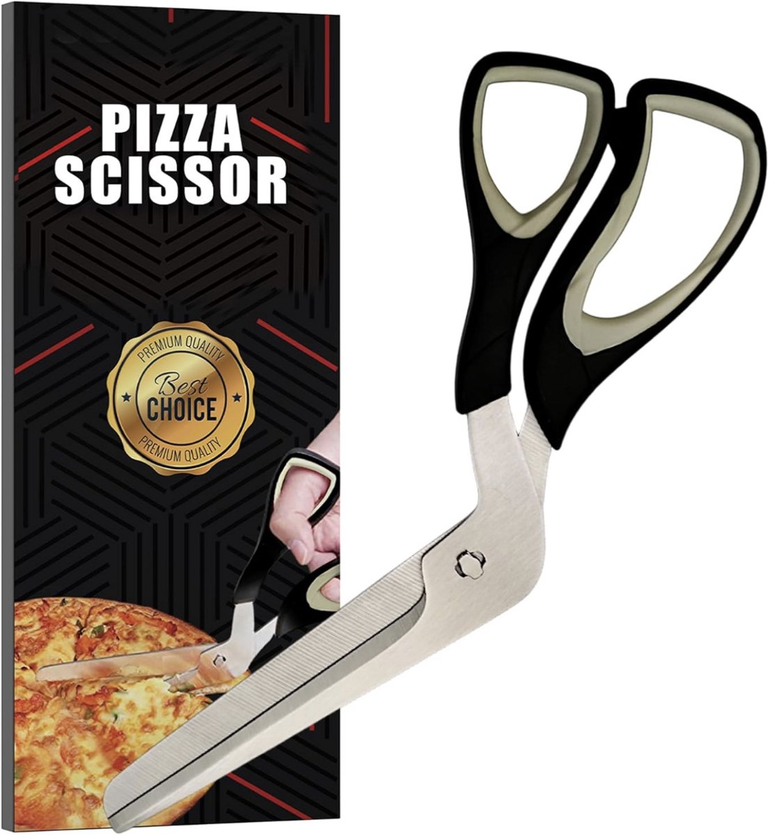 Pizza Schaar – Professionele Pizzaknipper met Scherpe Bladen – Vaatwasserbestendig