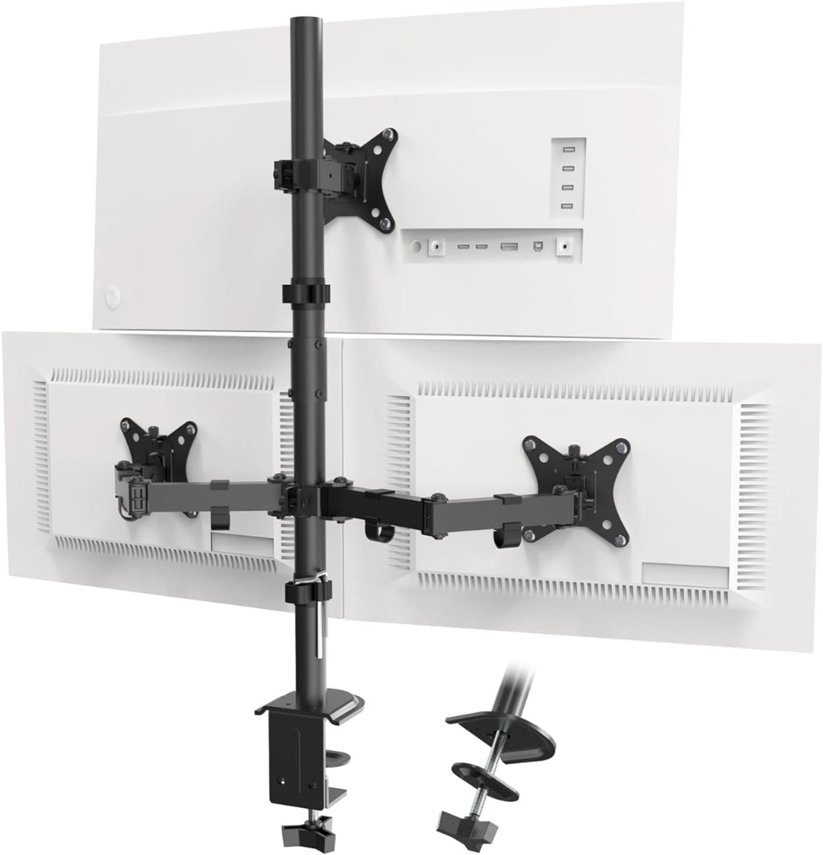 SCH® Monitor Arm 3 Schermen - Monitor Arm - Zwart - 43cm x 17cm x 16cm