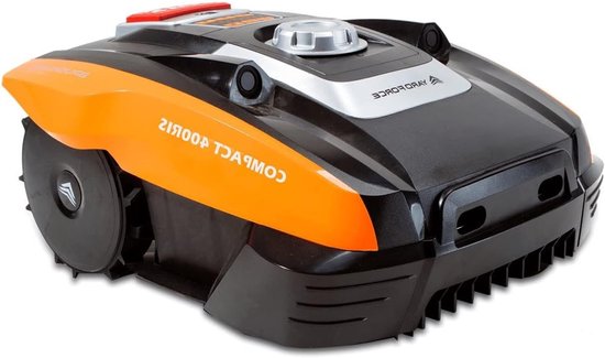 Robotmaaier voor tuin tot 400 m² – automatische grasmaaier met ultrasone sensor, stille borstelloze motor, randmaaifunctie