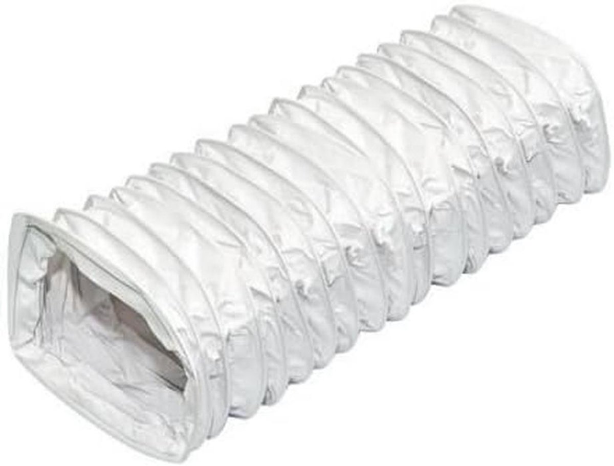 Flexibele Kanaalslang - Ventilatiebuis Elastisch - Luchttransport Installatie - Rechthoekige Vorm - 55x110mm 1 Meter - Wit