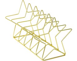 Creatieve, vijfpuntige stervormige ijzeren boekenplank, bureau-tijdschriftenhouder, Scandinavische stijl, geschikt voor thuis en op kantoor.