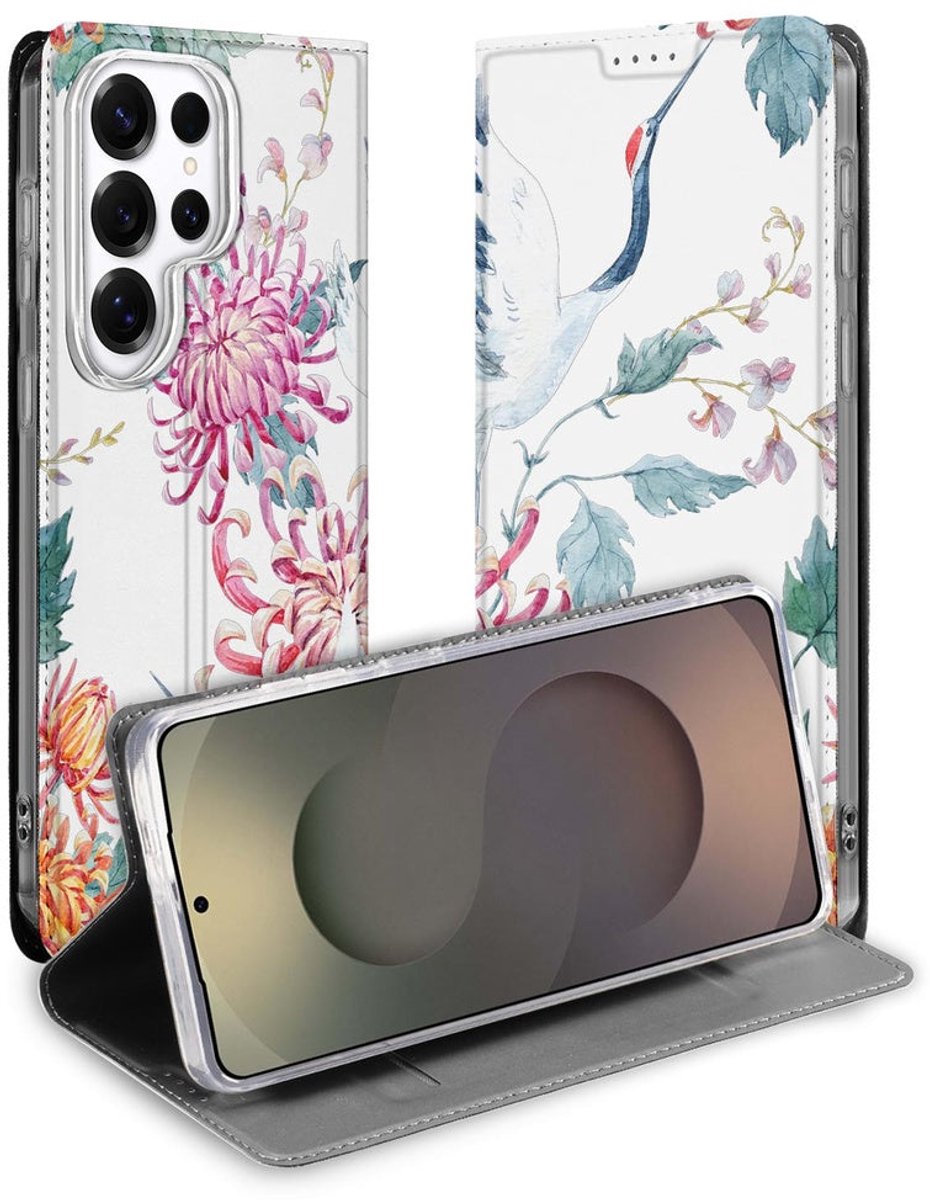 Samsung Galaxy S26 Ultra Flip Style Cover Bird Flowers