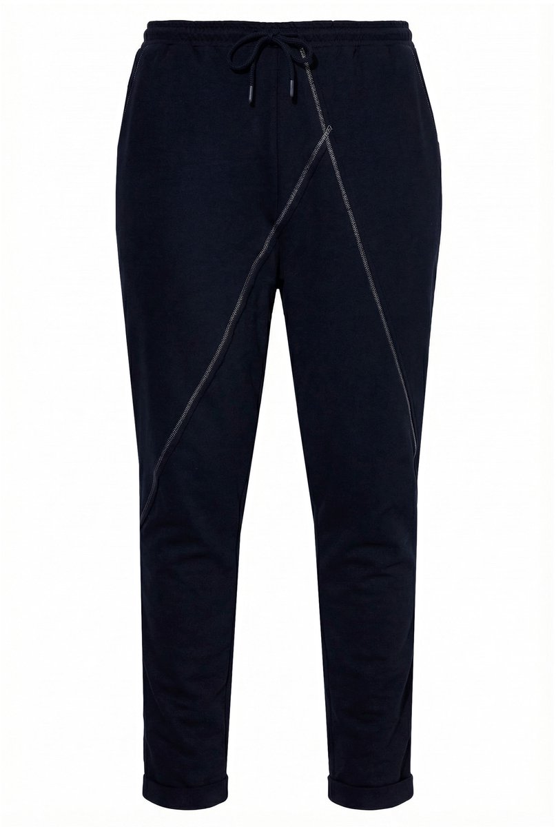 Angel of Style - Dames - Trainingsbroek Tapered Fit siernaden - Zwart - Maat 60