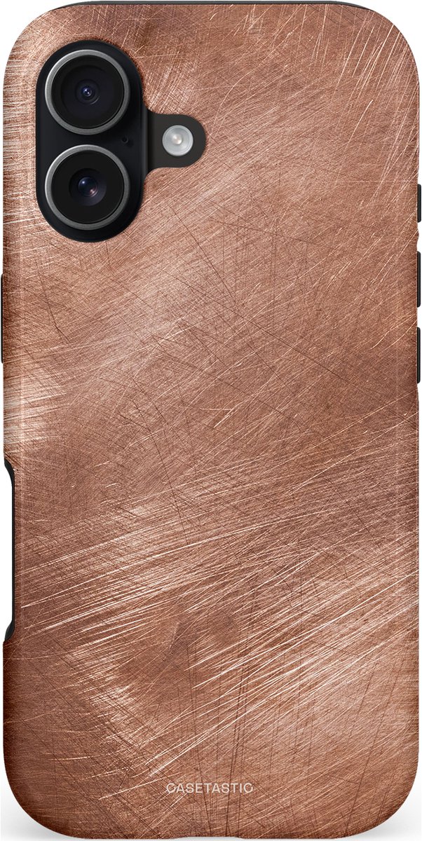 Casetastic Hoesje Geschikt voor Apple iPhone 17 MagSafe - Stijlvolle Beschermende Duo-layer Case - Brushed Copper - Geborsteld Koper