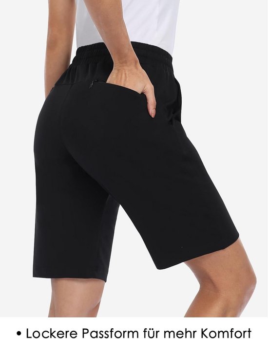 Dames Bermuda Shorts 36 cm Lang - Yoga, Sport en Lounge Korte Broek met 3 Zakken — afbeelding 3