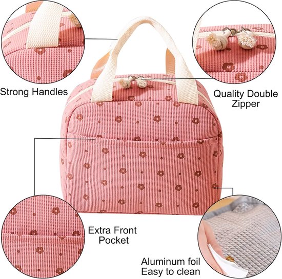 1-delige lunchtas - 2-in-1 tas - Laptoptas - Geïsoleerd, lekvrij vak