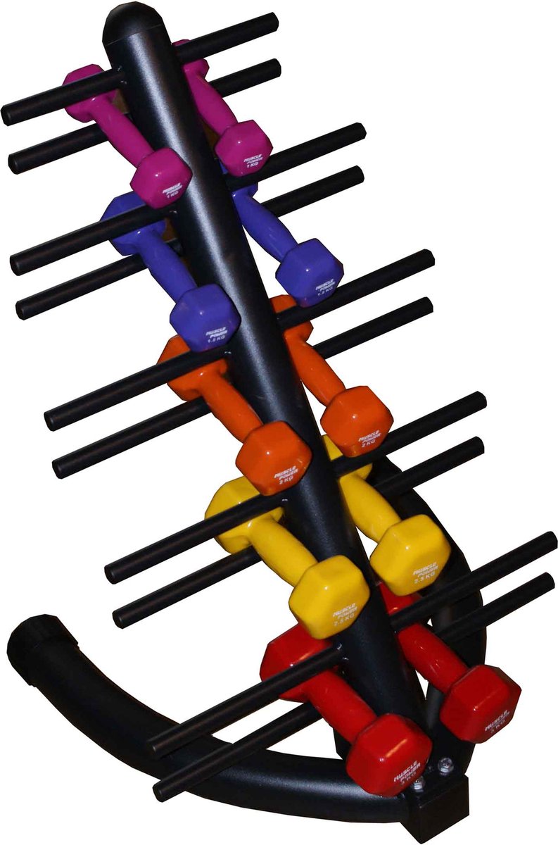 Compact Dumbbel Rek voor Vinyl Dumbbells