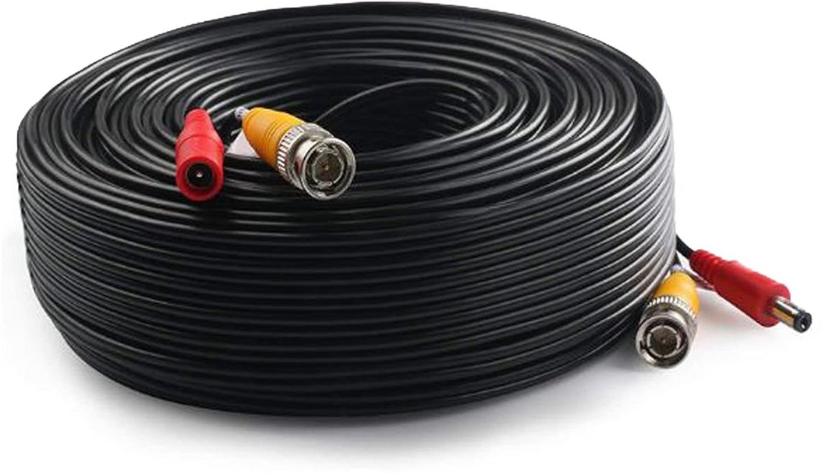 5M BNC Kabel Video & Stroom 2-in-1 voor CCTV Beveiligingscamera en DVR Installatie