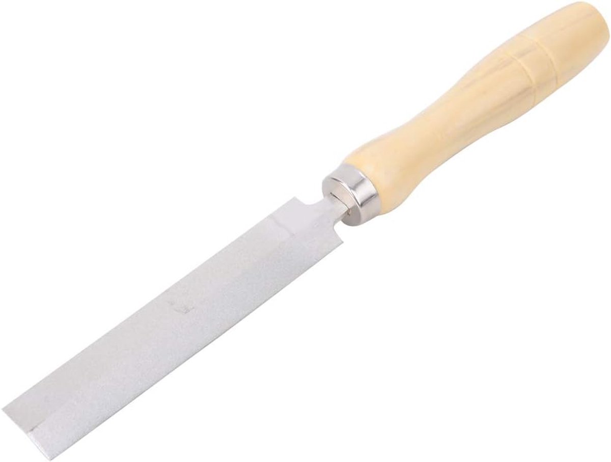 Diamond Tataombic File - Wooden Handle - Metal Glass Inding - Woodworking Garden Tools - Silky Feileombic File (4 inch (100mm))