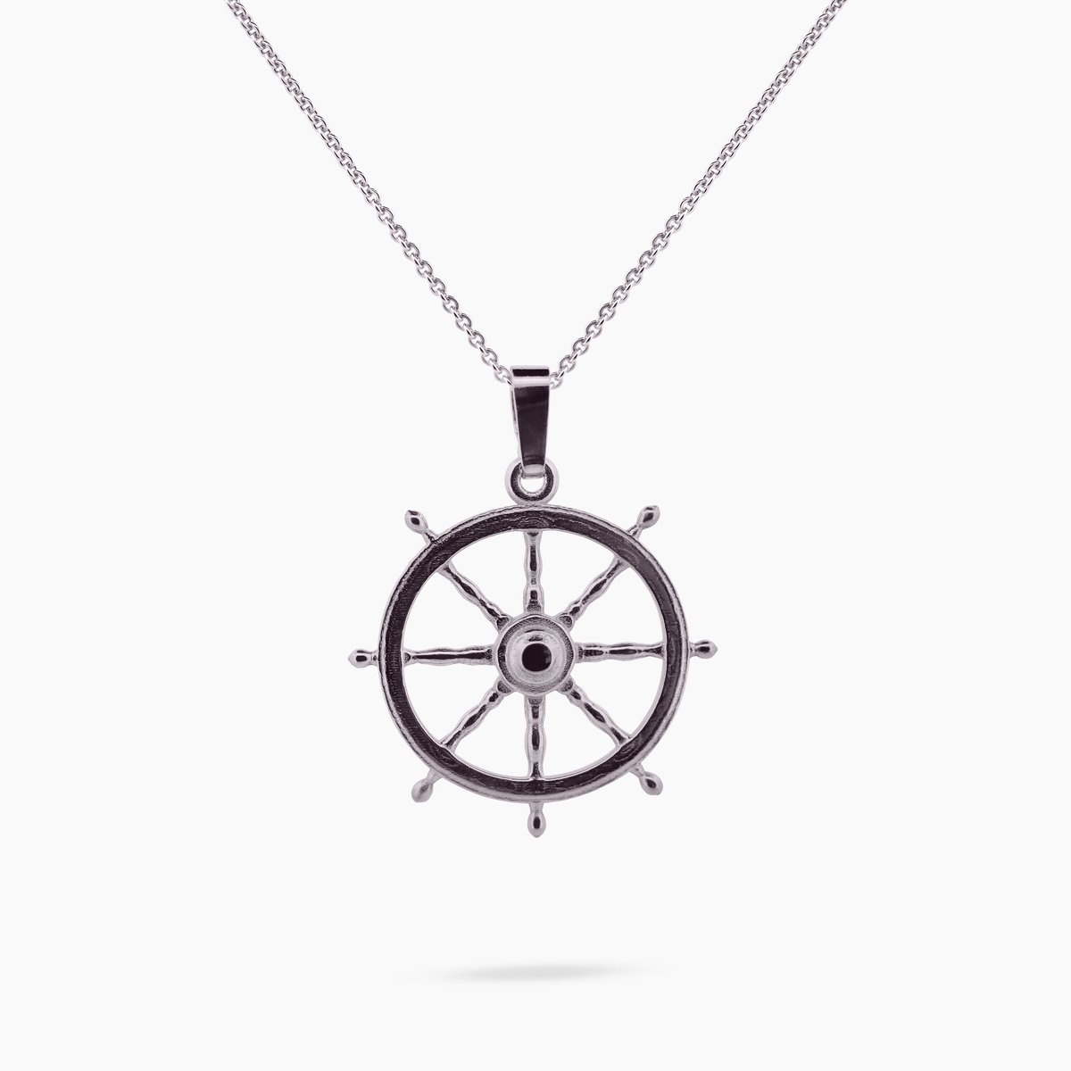 Pinchme Charms - Bootstuurwiel bedel – Houd koers met stijl - Echt zilver - Handgemaakt in Nederland - Luxe cadeauverpakking - Ketting Sieraden