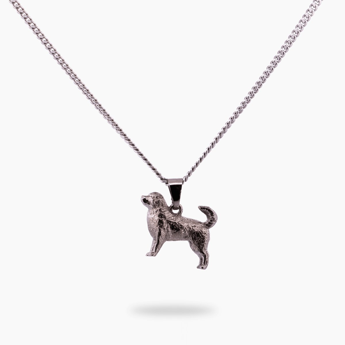 Pinchme Charms - Berner Sennenhond bedel - Echt zilver - Handgemaakt in Nederland - Luxe cadeauverpakking - Ketting Sieraden