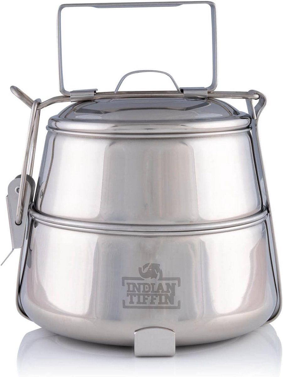 Tiffin Box 2 Laag Roestvrij Staal Milieuvriendelijke Lunchbox