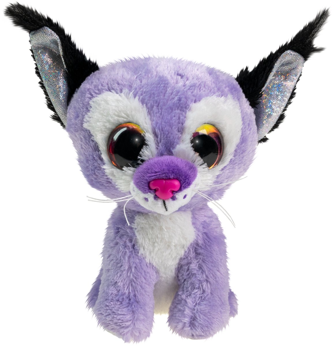 Lumo Stars knuffel lynx Niko 15cm pluche speelgoed met grote ogen.