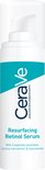 CeraVe Resurfacing Retinol Serum in pompflacon. Wit met blauwe en turquoise details.