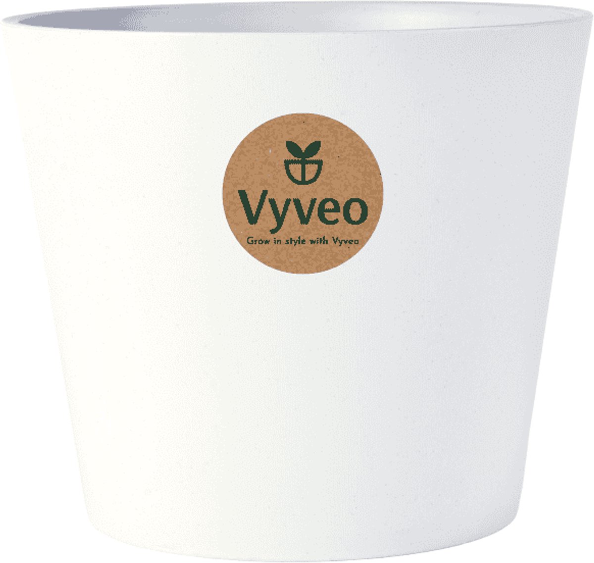 Vyveo - Bloempot Norden - 20x17 - Wit - Bloempot voor binnen en buiten - Lichtgewicht - Breukbestendig - Vorstbestendig - UV-bestendig
