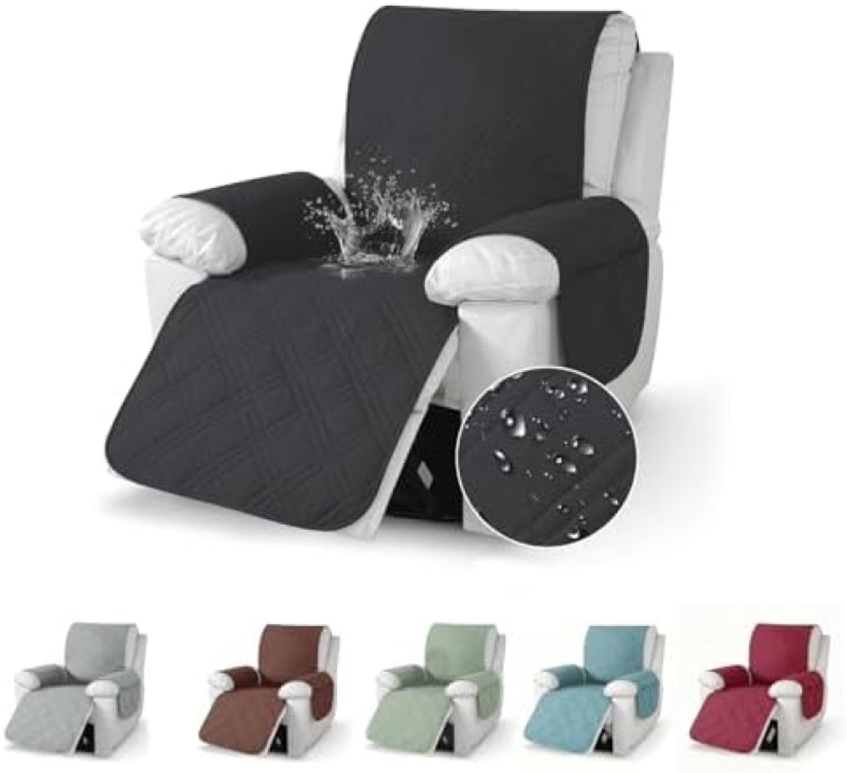 PromoHome Stoelhoes en Beschermhoes voor Relaxstoel - Rekbaar, Waterdicht en Antislip Design