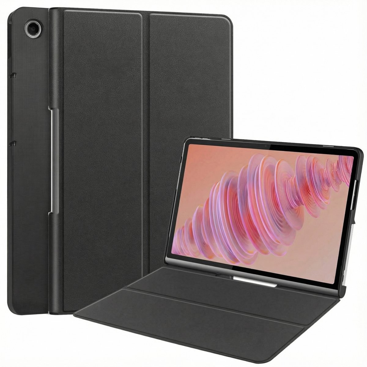 imoshion Tablet Hoes - Geschikt voor Lenovo Tab Plus - Bookcase Lenovo Tab Plus - Zwart
