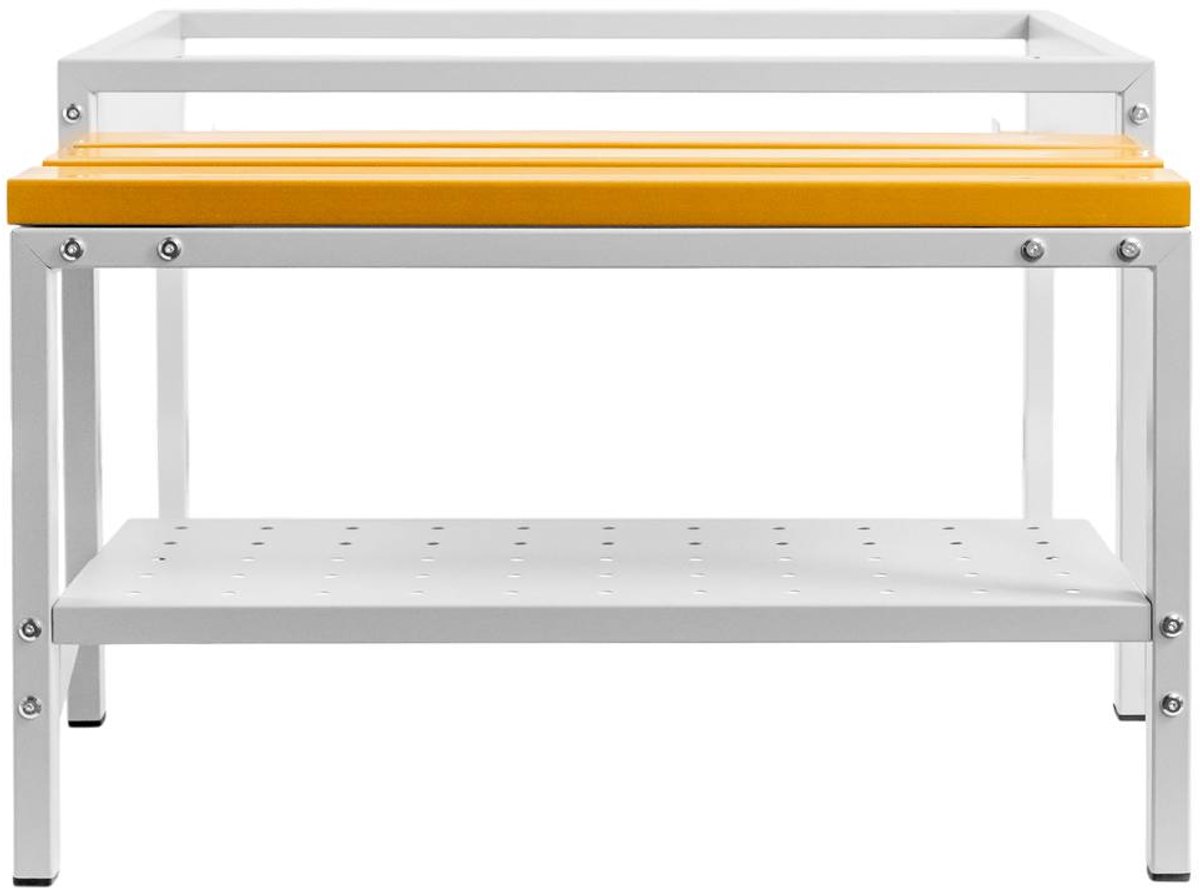 Mega-M WPC - Uitschuifbare garderobebank - Met schoenenrek - Ruimtebesparend - Stalen frame