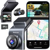 Botslab G300H Plus Dashcam - 4K resolutie + FullHD achtercamera - Night vision met Sony Starvis 2 sensor - App bediening met Wifi - GPS ingebouwd - 2,0 inch LCD - inclusief 64gb Micro SD kaart