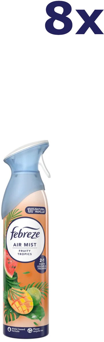 8x Febreze luchtverfrisser 185ml Fruity Tropics