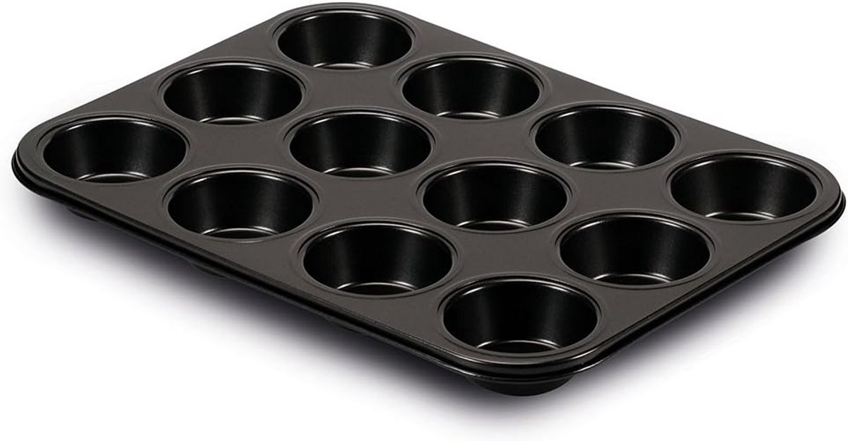 Muffinvorm voor 12 Muffins met Dubbele Anti-Aanbaklaag - 27 x 35 cm