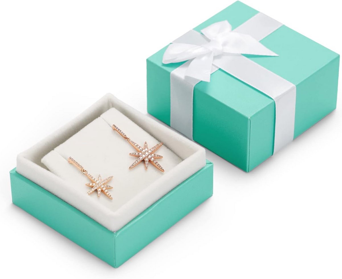Luxe Fluwelen Oorbellen Geschenkdoos met Strik - Sieraden Presentatie & Opbergdoos