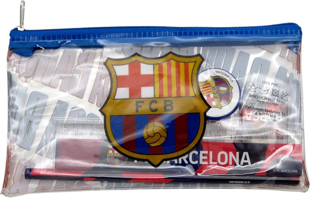 FC Barcelona etui blauw - officieel schoolmateriaal voor fans