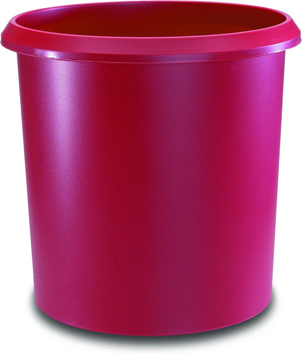 Ronde prullenbak 18 liter met handgreep, krasbestendig